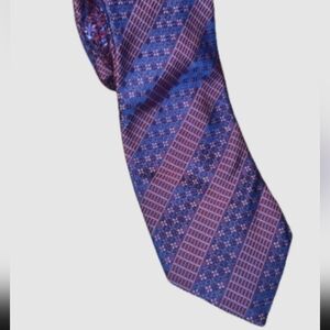 Robert Graham Purple Blue Patterned Silk Tie Made in the USA